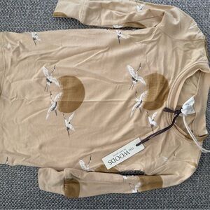 kate quinn Cream and Tan Striped Knit Top